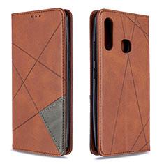 Coque Portefeuille Livre Cuir Etui Clapet B07F pour Samsung Galaxy A70E Marron