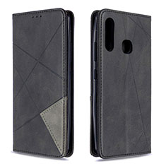 Coque Portefeuille Livre Cuir Etui Clapet B07F pour Samsung Galaxy A70E Noir