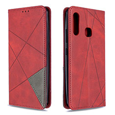 Coque Portefeuille Livre Cuir Etui Clapet B07F pour Samsung Galaxy A70E Rouge