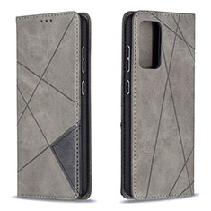 Coque Portefeuille Livre Cuir Etui Clapet B07F pour Samsung Galaxy A72 4G Gris