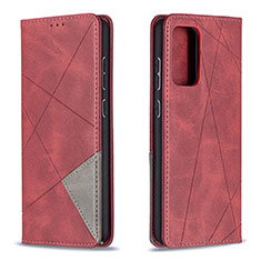 Coque Portefeuille Livre Cuir Etui Clapet B07F pour Samsung Galaxy A72 4G Rouge