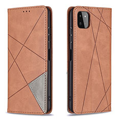 Coque Portefeuille Livre Cuir Etui Clapet B07F pour Samsung Galaxy F42 5G Marron