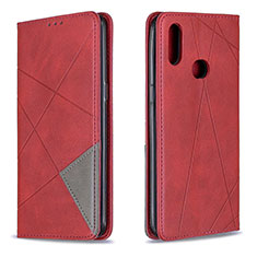 Coque Portefeuille Livre Cuir Etui Clapet B07F pour Samsung Galaxy M01s Rouge