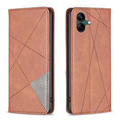 Coque Portefeuille Livre Cuir Etui Clapet B07F pour Samsung Galaxy M04 Marron