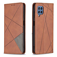 Coque Portefeuille Livre Cuir Etui Clapet B07F pour Samsung Galaxy M32 4G Marron