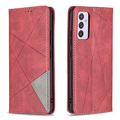 Coque Portefeuille Livre Cuir Etui Clapet B07F pour Samsung Galaxy M34 5G Rouge