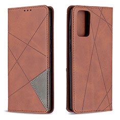 Coque Portefeuille Livre Cuir Etui Clapet B07F pour Samsung Galaxy Note 20 5G Marron