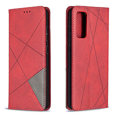 Coque Portefeuille Livre Cuir Etui Clapet B07F pour Samsung Galaxy S20 FE 5G Rouge