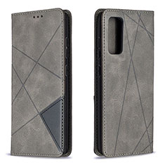 Coque Portefeuille Livre Cuir Etui Clapet B07F pour Samsung Galaxy S20 Lite 5G Gris