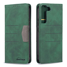 Coque Portefeuille Livre Cuir Etui Clapet B07F pour Samsung Galaxy S22 5G Vert