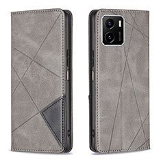 Coque Portefeuille Livre Cuir Etui Clapet B07F pour Vivo iQOO U5x Gris