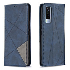 Coque Portefeuille Livre Cuir Etui Clapet B07F pour Vivo V21e 5G Bleu