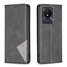 Coque Portefeuille Livre Cuir Etui Clapet B07F pour Vivo Y02 Noir