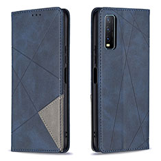 Coque Portefeuille Livre Cuir Etui Clapet B07F pour Vivo Y11s Bleu