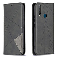 Coque Portefeuille Livre Cuir Etui Clapet B07F pour Vivo Y12 Noir