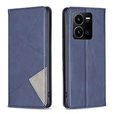 Coque Portefeuille Livre Cuir Etui Clapet B07F pour Vivo Y35 4G Bleu