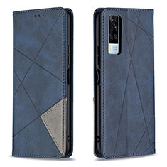 Coque Portefeuille Livre Cuir Etui Clapet B07F pour Vivo Y51A Bleu