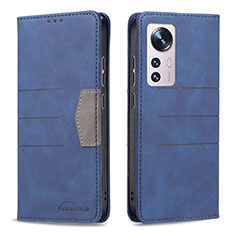 Coque Portefeuille Livre Cuir Etui Clapet B07F pour Xiaomi Mi 12 Pro 5G Bleu