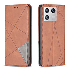 Coque Portefeuille Livre Cuir Etui Clapet B07F pour Xiaomi Mi 13 5G Marron