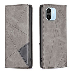 Coque Portefeuille Livre Cuir Etui Clapet B07F pour Xiaomi Poco C51 Gris