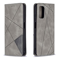 Coque Portefeuille Livre Cuir Etui Clapet B07F pour Xiaomi Poco M3 Gris