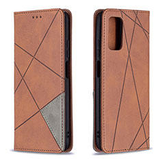 Coque Portefeuille Livre Cuir Etui Clapet B07F pour Xiaomi Poco M3 Marron