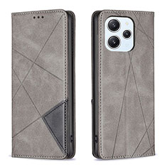 Coque Portefeuille Livre Cuir Etui Clapet B07F pour Xiaomi Redmi 12 4G Gris