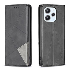 Coque Portefeuille Livre Cuir Etui Clapet B07F pour Xiaomi Redmi 12 4G Noir