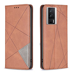 Coque Portefeuille Livre Cuir Etui Clapet B07F pour Xiaomi Redmi K60 5G Marron