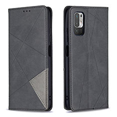 Coque Portefeuille Livre Cuir Etui Clapet B07F pour Xiaomi Redmi Note 10 5G Noir