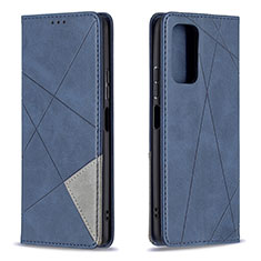 Coque Portefeuille Livre Cuir Etui Clapet B07F pour Xiaomi Redmi Note 10 Pro 4G Bleu