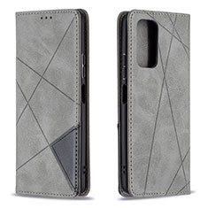 Coque Portefeuille Livre Cuir Etui Clapet B07F pour Xiaomi Redmi Note 10 Pro Max Gris