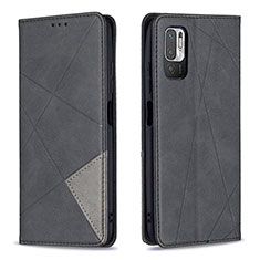 Coque Portefeuille Livre Cuir Etui Clapet B07F pour Xiaomi Redmi Note 10T 5G Noir