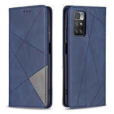 Coque Portefeuille Livre Cuir Etui Clapet B07F pour Xiaomi Redmi Note 11 4G (2021) Bleu