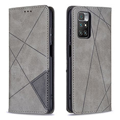 Coque Portefeuille Livre Cuir Etui Clapet B07F pour Xiaomi Redmi Note 11 4G (2021) Gris