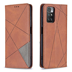 Coque Portefeuille Livre Cuir Etui Clapet B07F pour Xiaomi Redmi Note 11 4G (2021) Marron