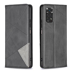 Coque Portefeuille Livre Cuir Etui Clapet B07F pour Xiaomi Redmi Note 11 4G (2022) Noir