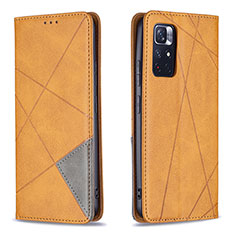 Coque Portefeuille Livre Cuir Etui Clapet B07F pour Xiaomi Redmi Note 11 5G Brun Clair