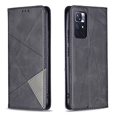 Coque Portefeuille Livre Cuir Etui Clapet B07F pour Xiaomi Redmi Note 11 5G Noir