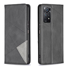 Coque Portefeuille Livre Cuir Etui Clapet B07F pour Xiaomi Redmi Note 11 Pro 4G Noir