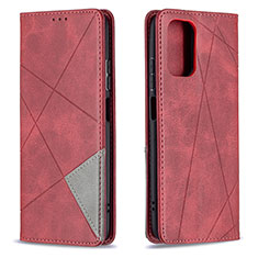 Coque Portefeuille Livre Cuir Etui Clapet B07F pour Xiaomi Redmi Note 11 SE India 4G Rouge