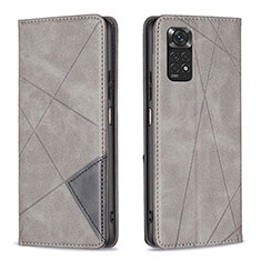 Coque Portefeuille Livre Cuir Etui Clapet B07F pour Xiaomi Redmi Note 11S 4G Gris