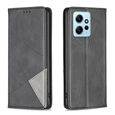 Coque Portefeuille Livre Cuir Etui Clapet B07F pour Xiaomi Redmi Note 12 4G Noir