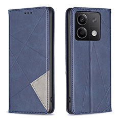 Coque Portefeuille Livre Cuir Etui Clapet B07F pour Xiaomi Redmi Note 13 5G Bleu