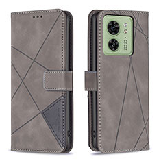 Coque Portefeuille Livre Cuir Etui Clapet B08F pour Motorola Moto Edge 40 5G Gris