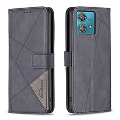 Coque Portefeuille Livre Cuir Etui Clapet B08F pour Motorola Moto Edge 40 Neo 5G Noir