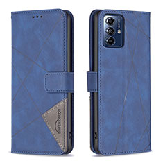 Coque Portefeuille Livre Cuir Etui Clapet B08F pour Motorola Moto G Play (2023) Bleu