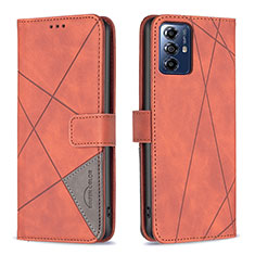 Coque Portefeuille Livre Cuir Etui Clapet B08F pour Motorola Moto G Play Gen 2 Orange