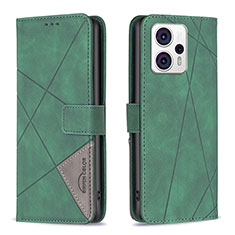 Coque Portefeuille Livre Cuir Etui Clapet B08F pour Motorola Moto G13 Vert