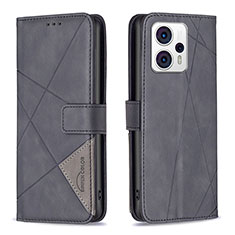 Coque Portefeuille Livre Cuir Etui Clapet B08F pour Motorola Moto G23 Noir